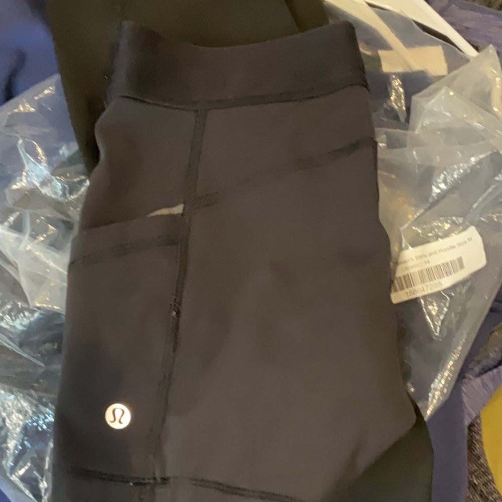 lululemon athletica Black Bike Shorts Stretchy Performance